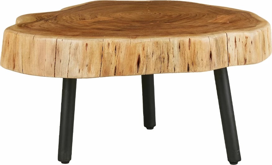 Tavolinë kafeje RAW, dru natyral, 80x80x40cm