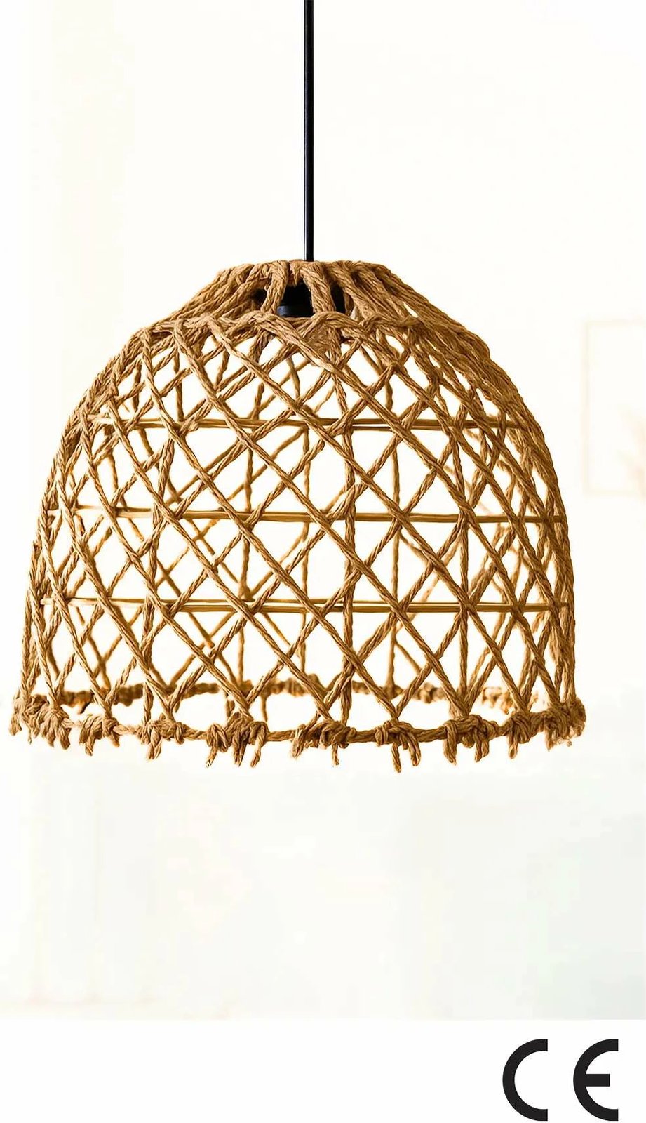 Llambë tavani Opviq, Aroha, makrame, ngjyrë bezhë Llambë tavani Opviq, Aroha, makrame, ngjyrë bezhë