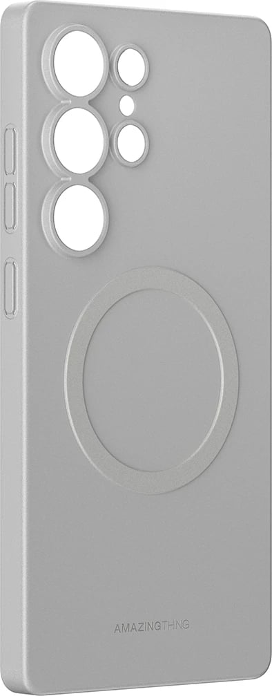 Mbështjellës AmazingThing Minimal Air me unazë magnetike për Samsung Galaxy S25 Ultra, Gri