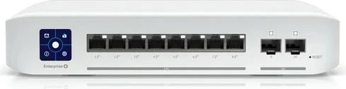 Switch i menaxhuar Ubiquiti USW-Enterprise-8-PoE, 8 porta PoE+ 2.5GbE, 2 porta 10G SFP+, i bardhë