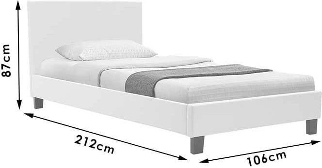 Krevat Nevil PU ngjyrë e zezë matte 100x200