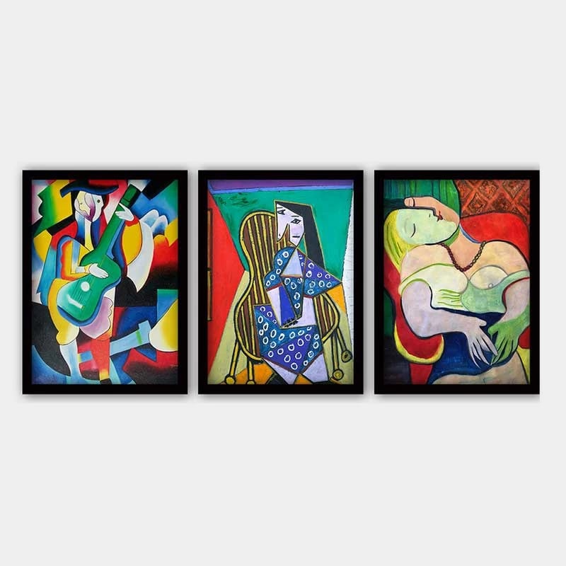 Pikturë dekorative me kornizë (3 copë), Wallity, 3SC_UNPP13_3545