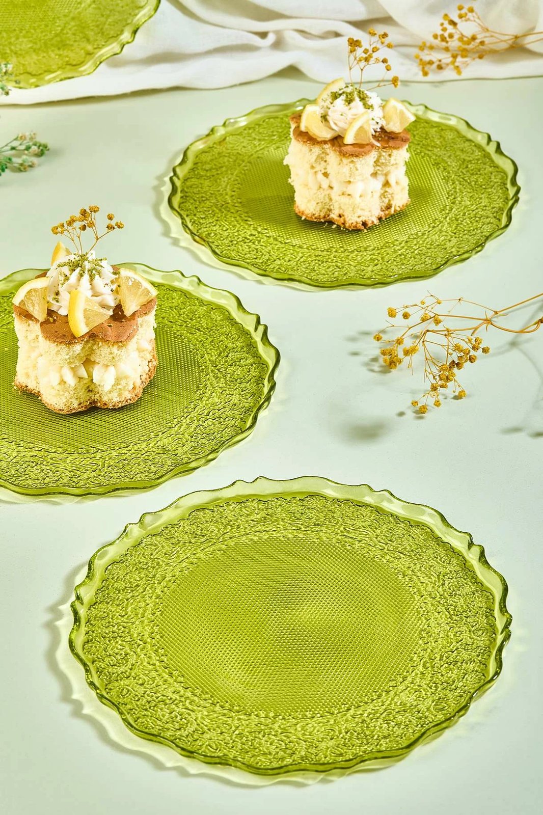 Set pjatash për ëmbëlsira (6 copë), Hermia Concept, Goblen6, ngjyrë e verdhë