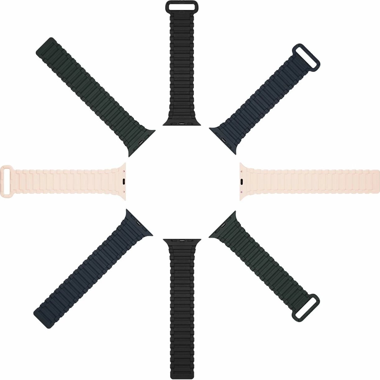 Rrip silikoni magnetik për Apple Watch Dux Ducis Armor, 38/40/41mm, zi-portokalli