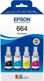 Bojë Epson C13T66464, 4 copë, e verdhë/kaltër/vjollcë/zezë