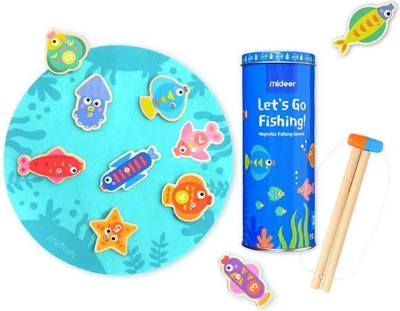 Lojë tavoline Mideer magnetike "Fishing", për fëmijë, shumëngjyrëshe