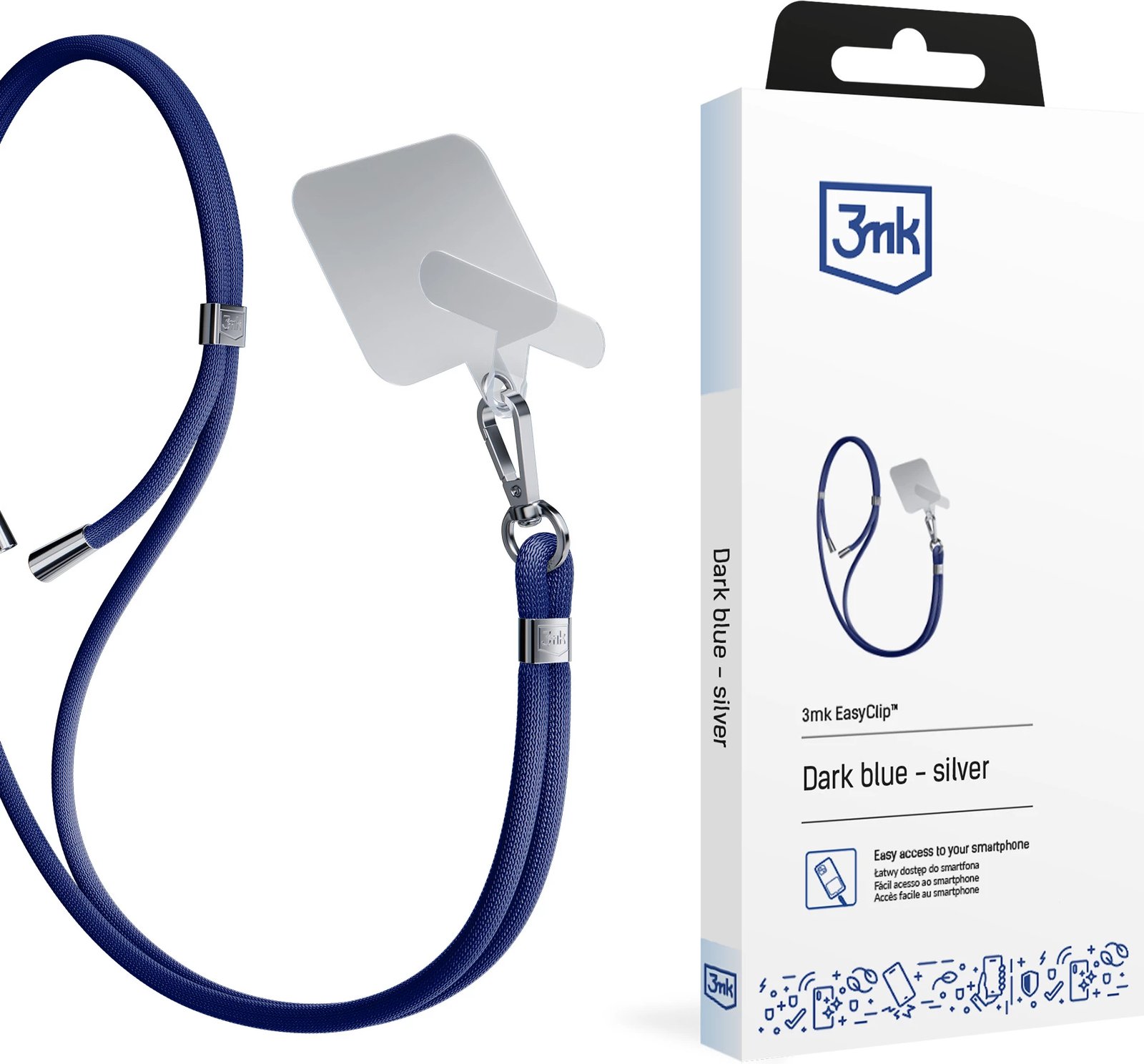 Litar për celular 3mk EasyClip, i kaltër