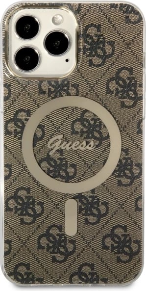 Mbështjellës Guess 4G MagSafe për iPhone 13 Pro Max 6.7", kafe