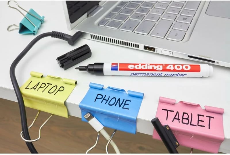 Marker permanent, Edding, 400 4-400002/4400002, majë e hollë, i kuq