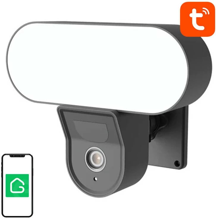 Kamerë IP e jashtme Gosund IPC3 me floodlight, Full HD, Wi-Fi, IP65, e zezë Kamerë IP e jashtme Gosund IPC3 me floodlight, Full HD, Wi-Fi, IP65, e zezë