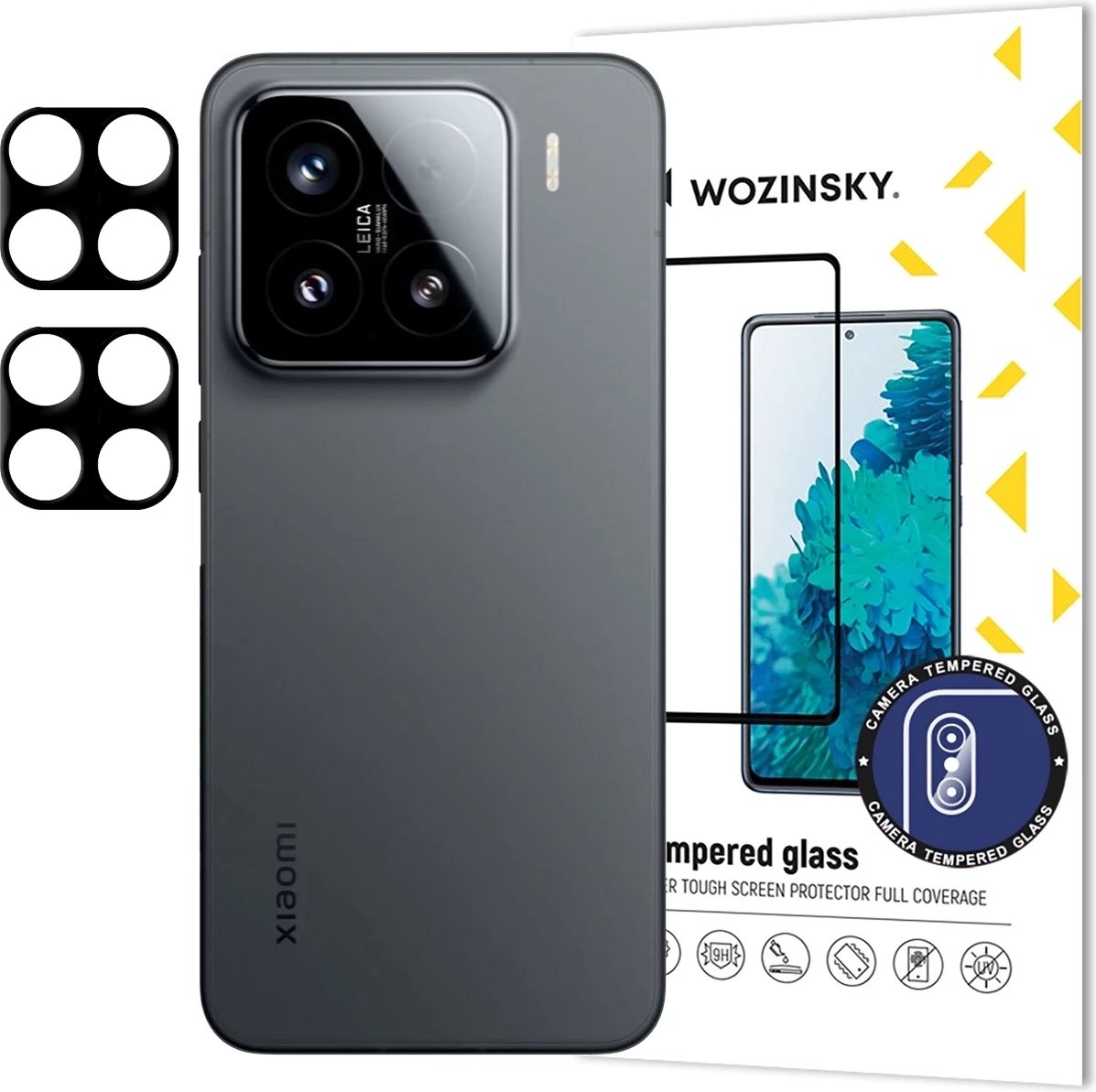 Mbrojtës xhami për kamerë Wozinsky për Xiaomi 15, 2 copë, transparent