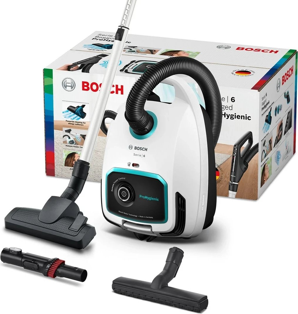 Fshesë me korrent cilindrike BOSCH Serie 6 BGL6HYG1, 600 W, e bardhë