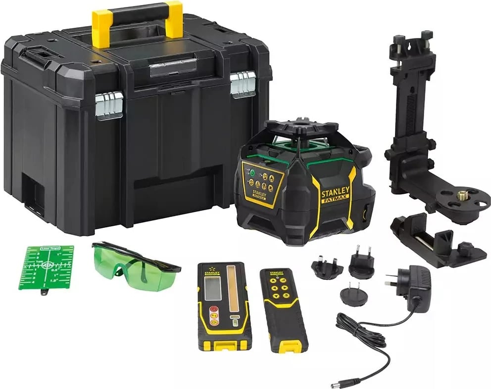 Laser rotativ Stanley FatMax RL750L, me bateri litium-jon, set me aksesorë