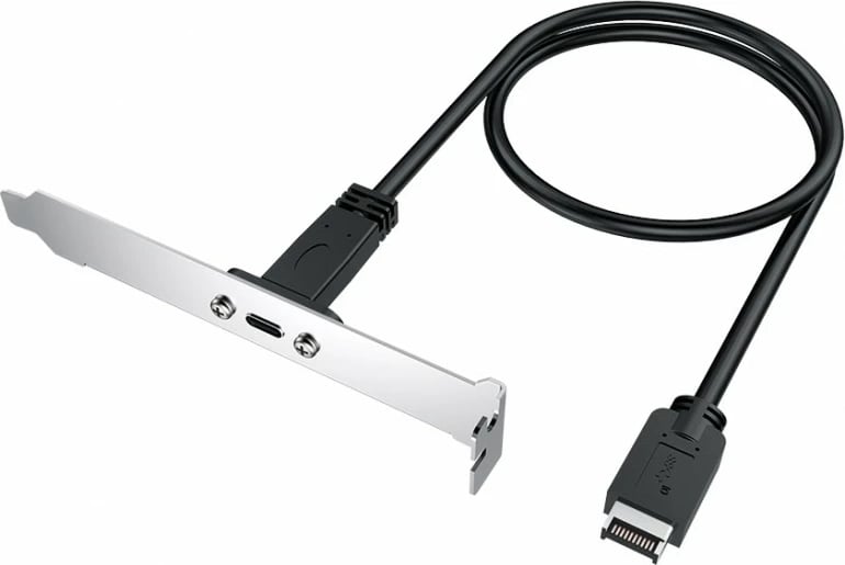Kabllo zgjatuese GrauGear me PCI Blende, USB Type-E në Type-C, 0.5m, USB 3.2 Gen 2