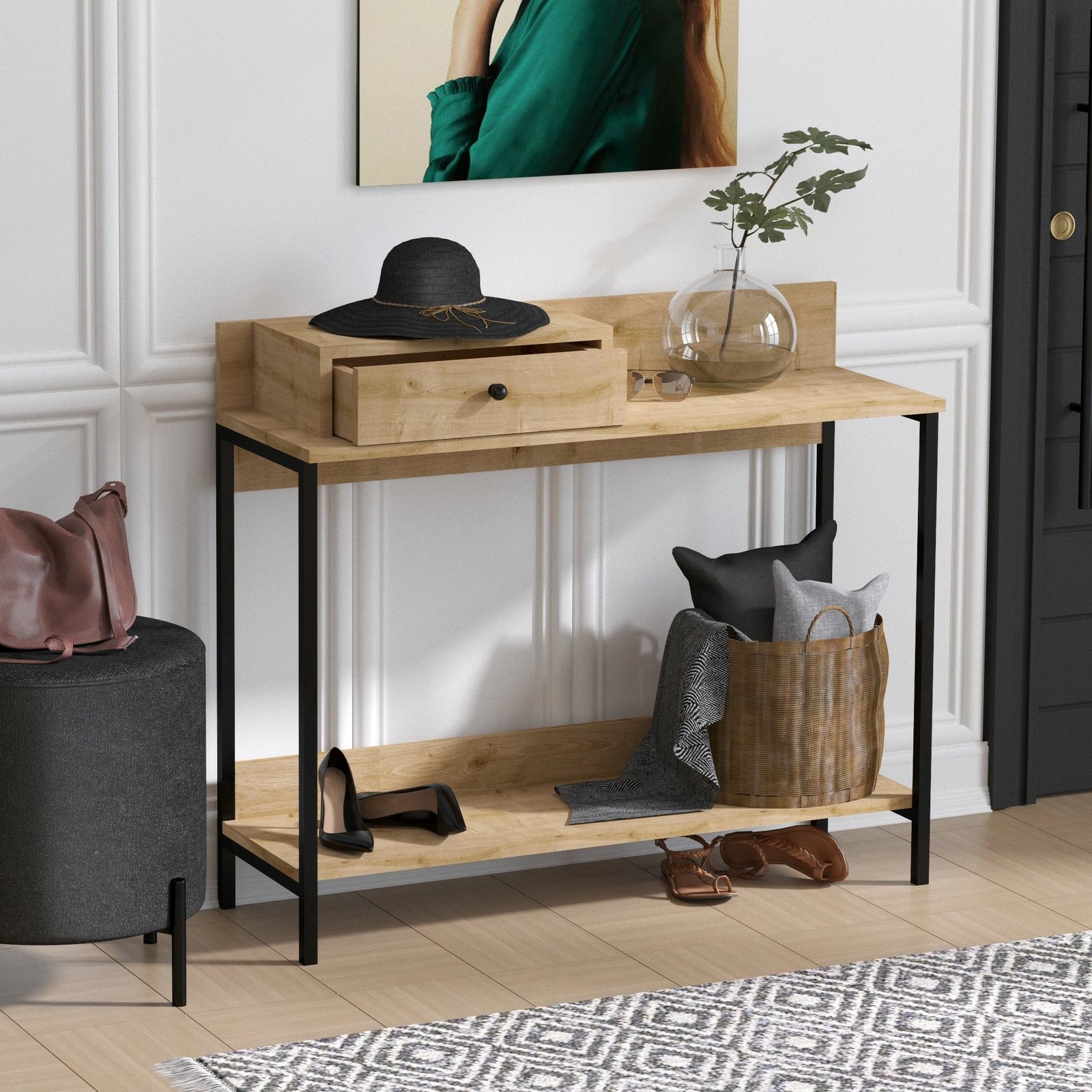 Komodë Hanah Home, Alix, ngjyrë lis safir