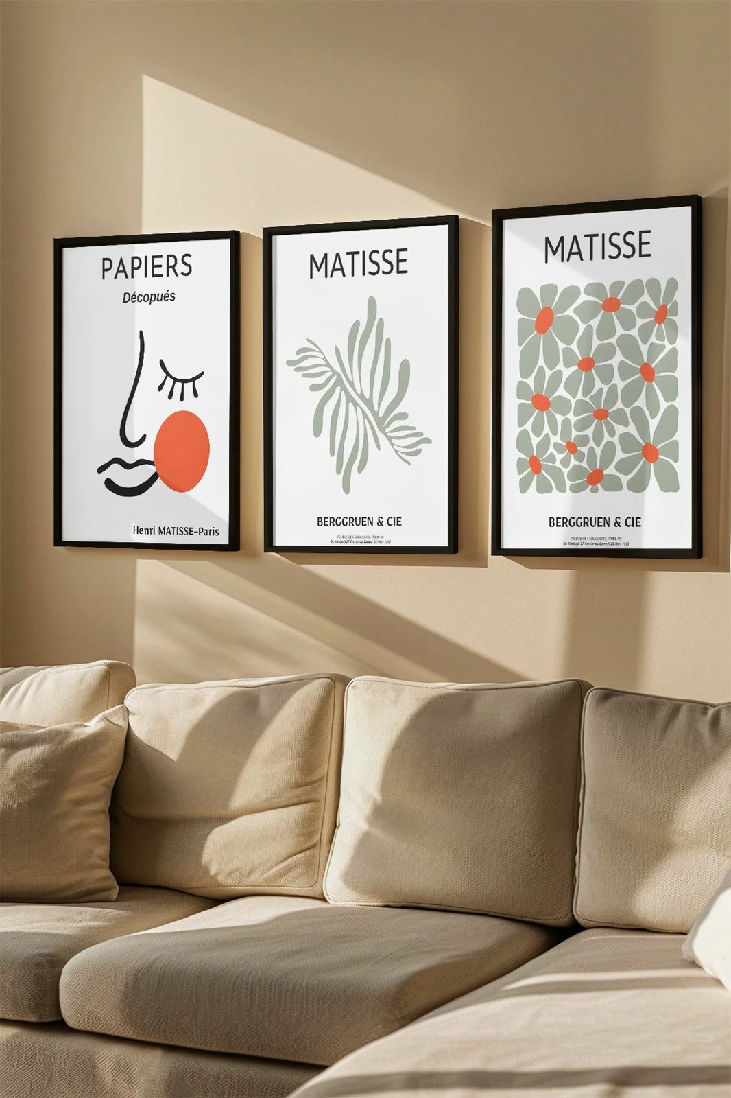 Pikturë dekorative me kornizë (3 copë), Wallity, Artvmodel18-Siyah