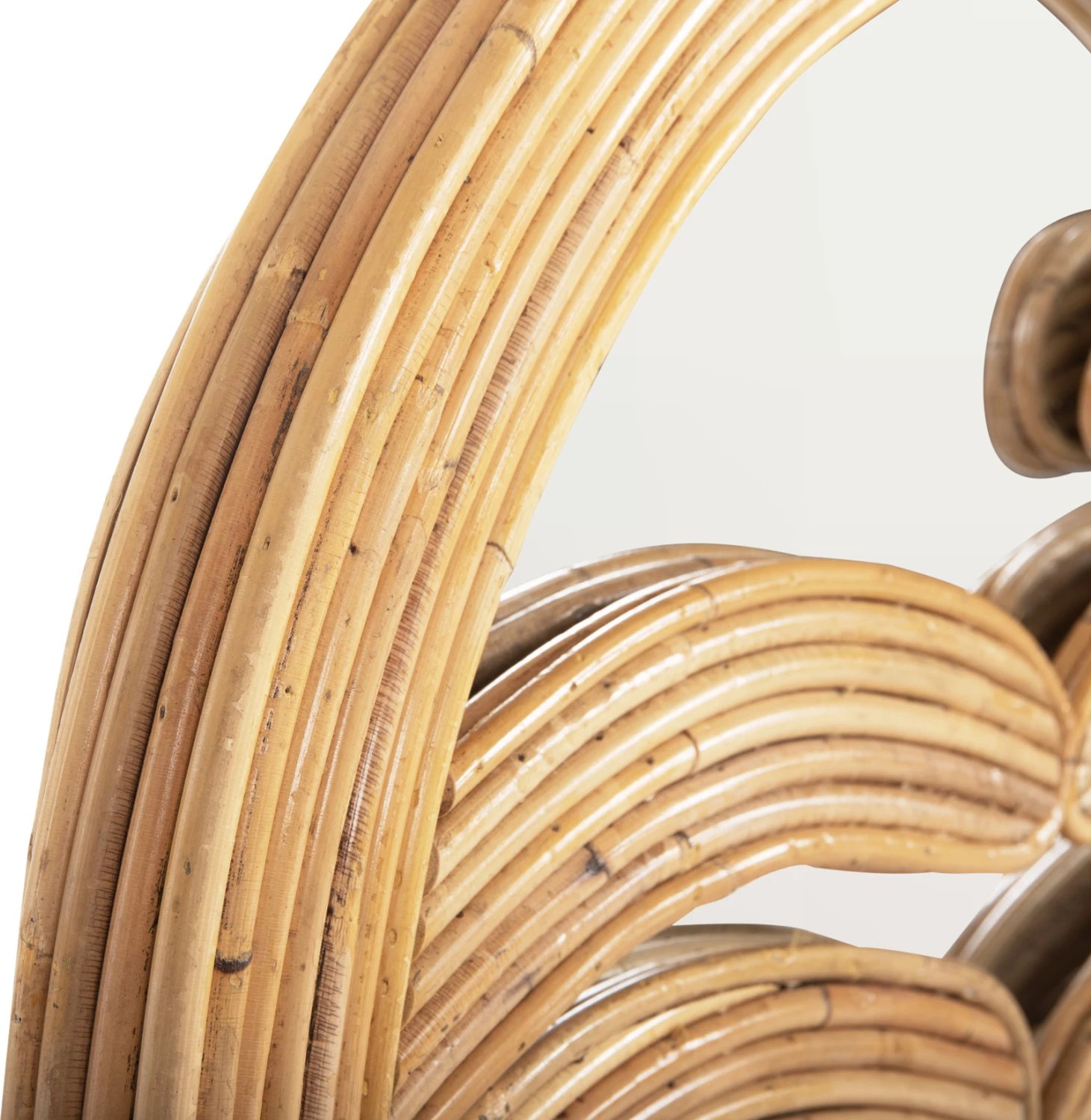 Pasqyrë muri REFLECT FH4366, kornizë natyrale rattan, 61x5x80 cm