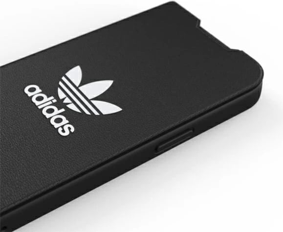 Mbështjellës Adidas OR Booklet Case BASIC për iPhone 13, 6.1", zi-bardhë