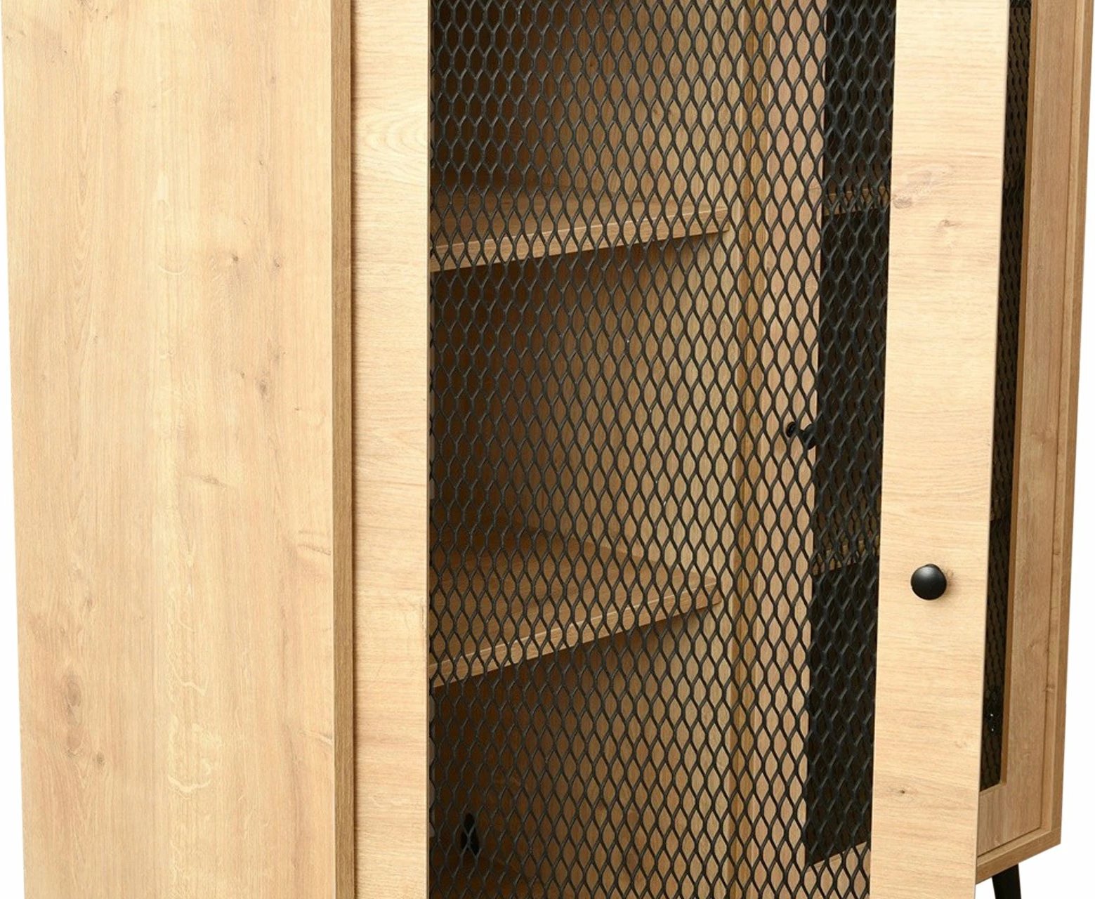 Komodë anësore Skye Decor, ngjyrë lisi, me rrjetë