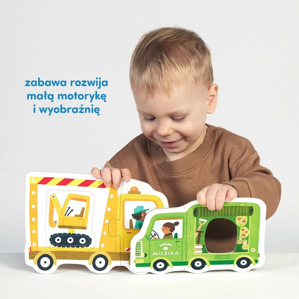 Puzzle edukativ CzuCzu First Puzzle - Vehicles, 28 pjesë, për fëmijë 2+