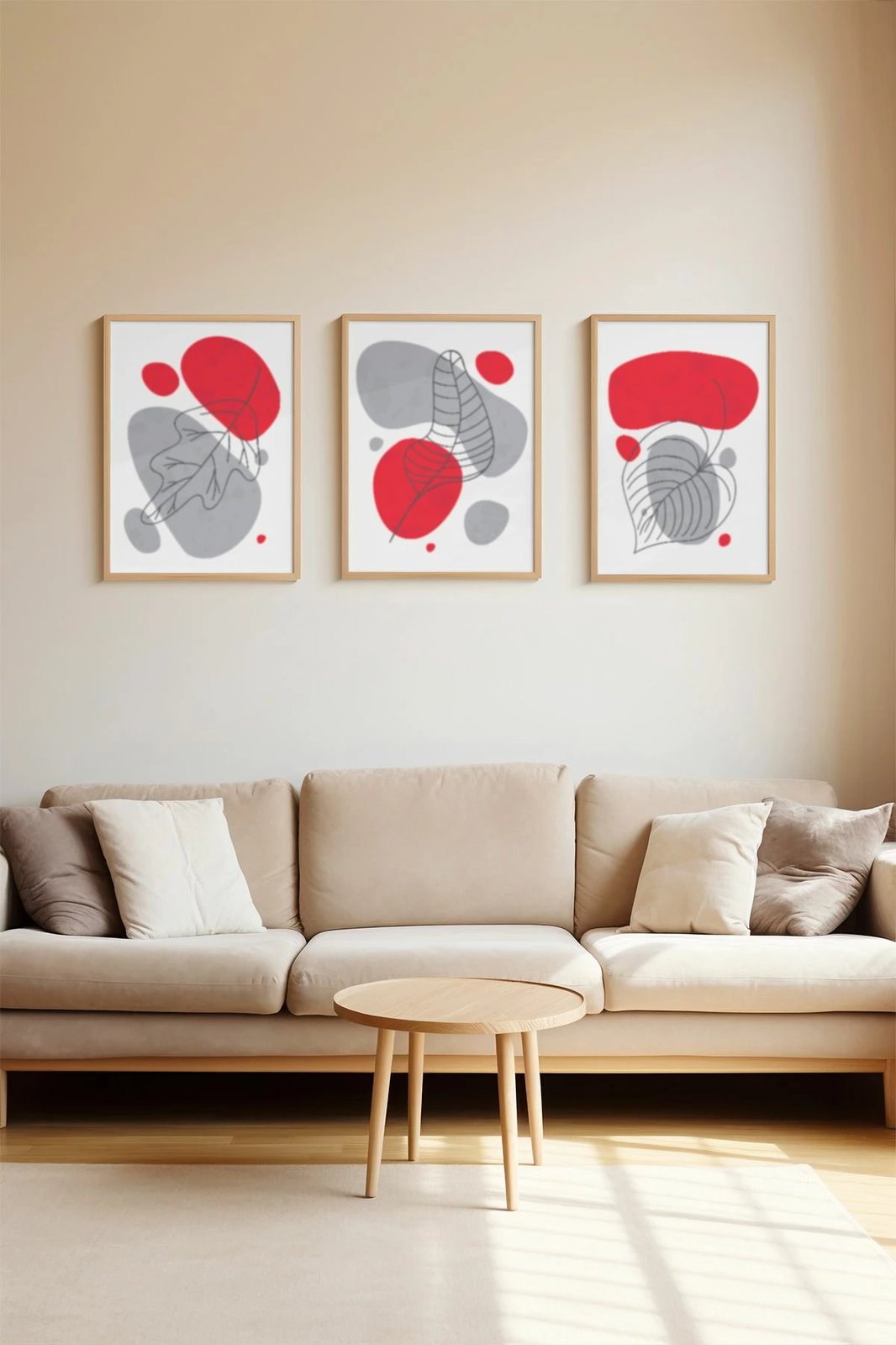 Pikturë dekorative me kornizë, 3 copë, Wallity, Ersydata13-5070