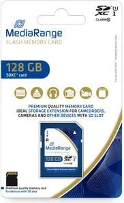 Kartelë memorie SDXC MediaRange MR969 128GB, Class 10, UHS-I, kaltër