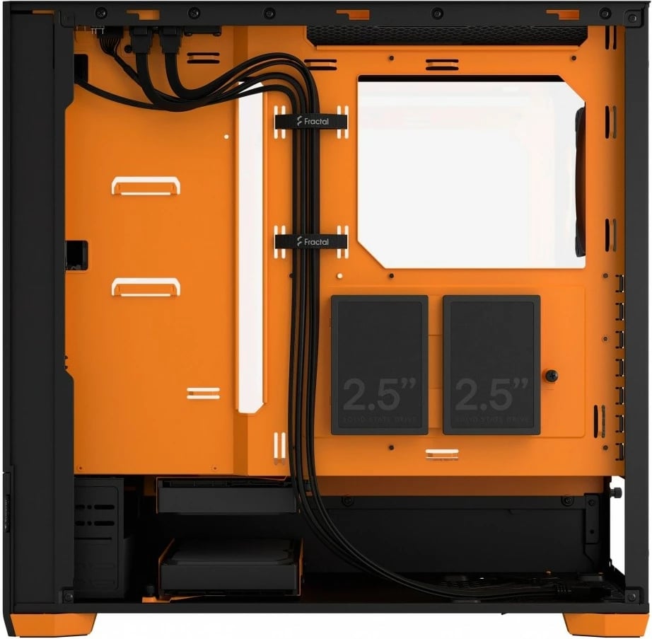 Kasë Fractal Design Pop Air TG Clear Tint RGB, Midi Tower, ATX, Micro ATX, Mini ITX, e zezë/portokalli