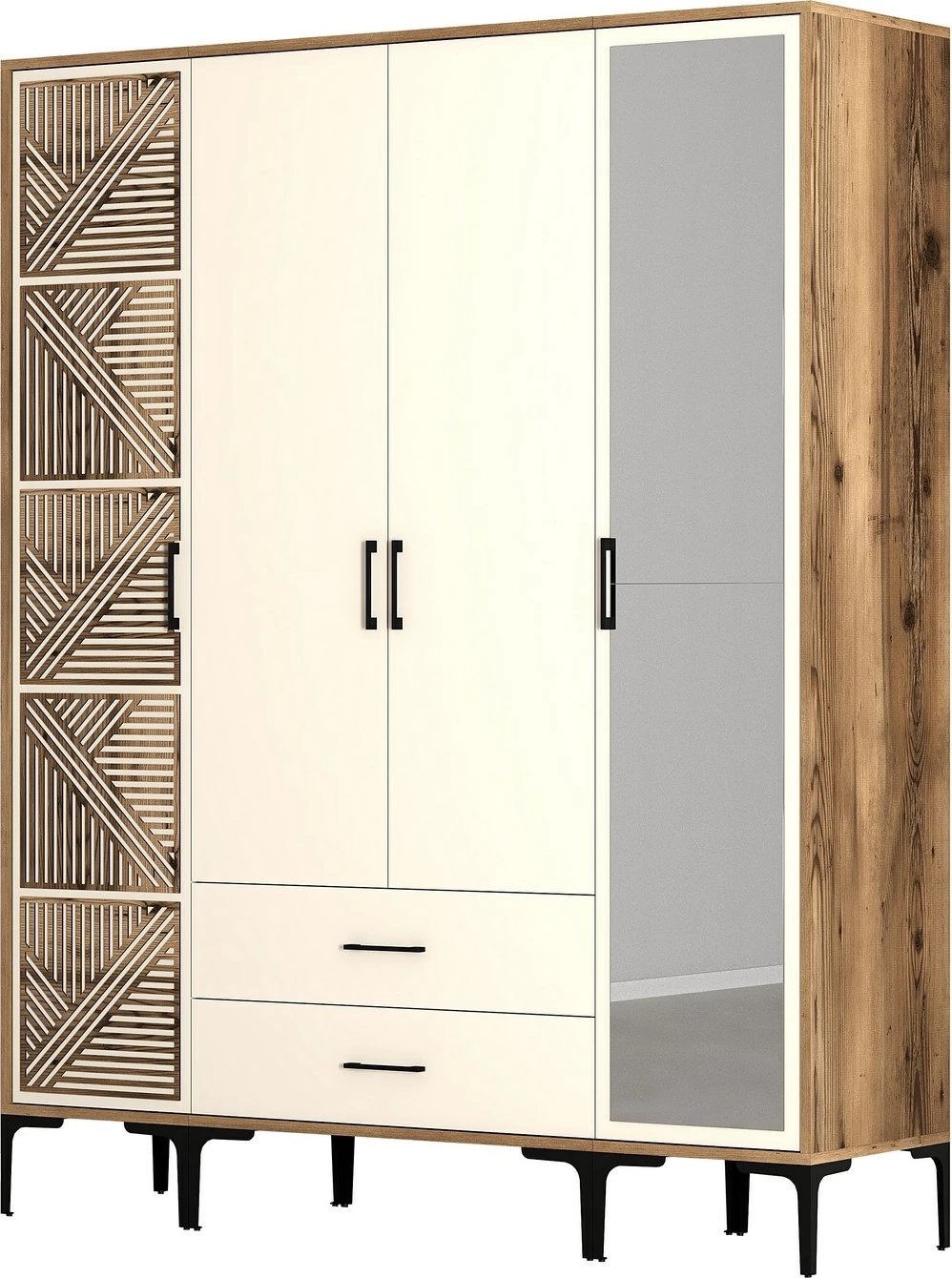 Dollap Hanah Home, Kumsal PTR, ngjyrë arre dhe krem