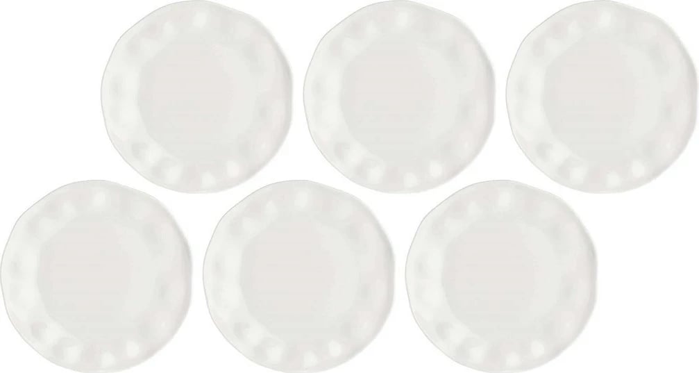 Set pjatash LA PORCELLANA BIANCA 21.5 cm, 6 copë, e bardhë