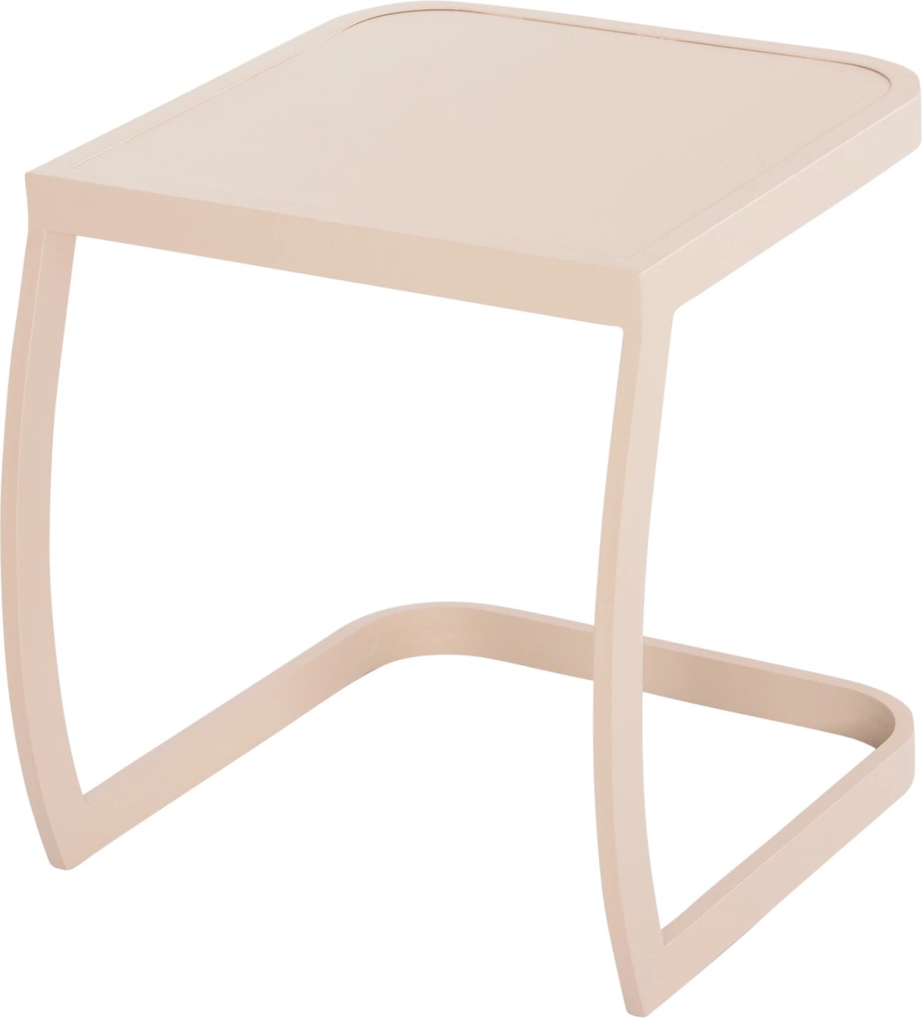 Tavolinë anësore për shezlong, alumin, ngjyrë shampanjë, RICKON FH6324.04, 45x48x49.5cm