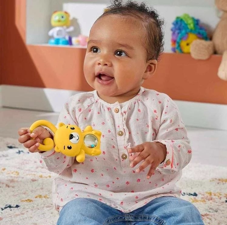 Lodër rrethues dhe teether Fisher Price Jaguar HJW11/HKD71, e verdhë