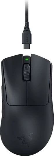 Maus Razer DeathAdder V3 Pro RZ01-04630100-R3G1 wireless USB Type-C me butona të programueshëm, e zezë