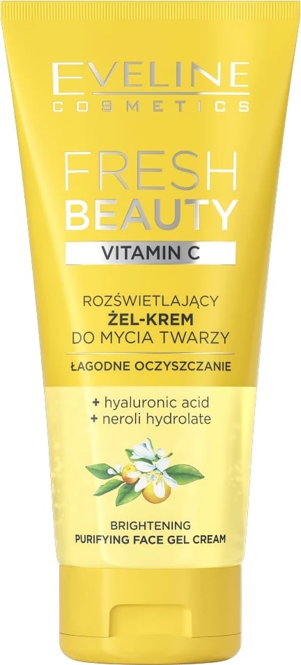 Xhel-krem pastrues për fytyrë për femra Eveline Cosmetics Fresh Beauty Brightening me vitaminë C 150ml