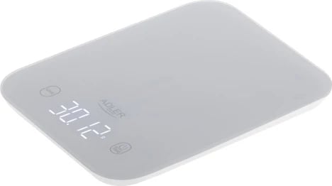 Peshore kuzhine, Adler, AD 3181, kapacitet 10 kg, ekran LED, platformë xhami e temperuar 3 mm, gri