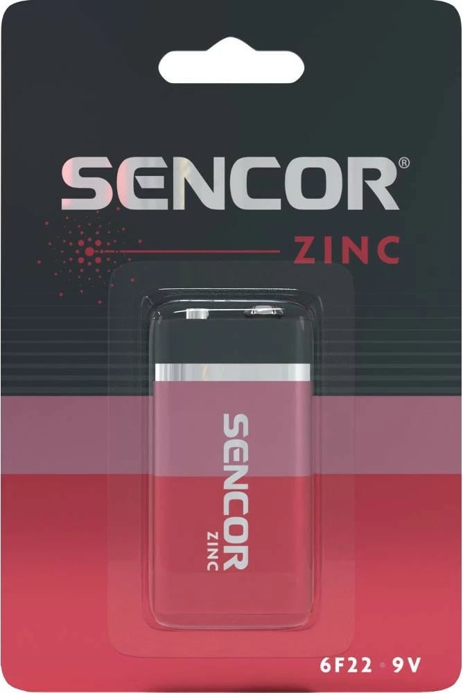 Bateri Sencor SBA 6F22 1BP 9V Zn, 1 copë