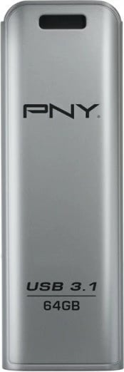 Pendrive PNY Elite Steel 64GB, USB 3.1, Alumini