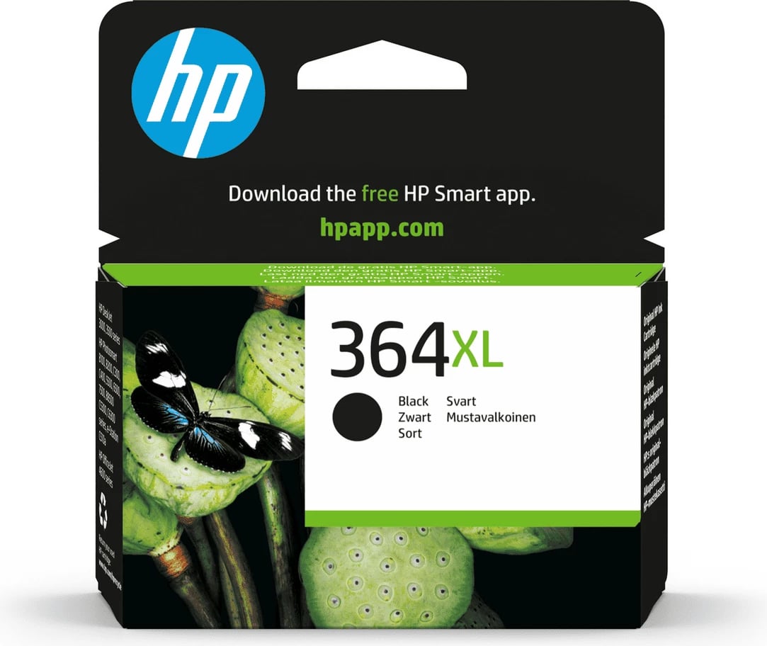 kartrixh boje, HP, 364XL CN684EE, 18 ml, rendiment 550 faqe, XL, e zezë