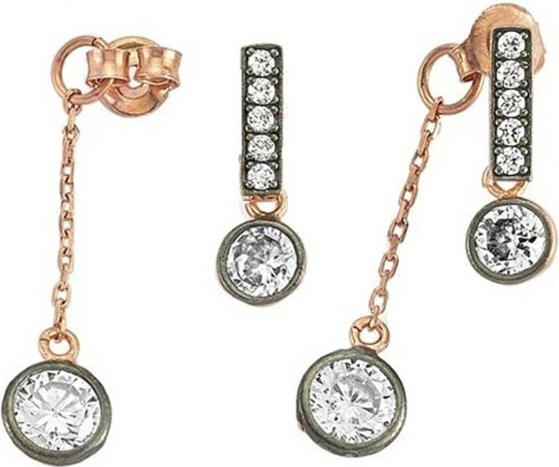 Vathë argjendi Jumeon, rozë gold dhe gri, SGTL1742