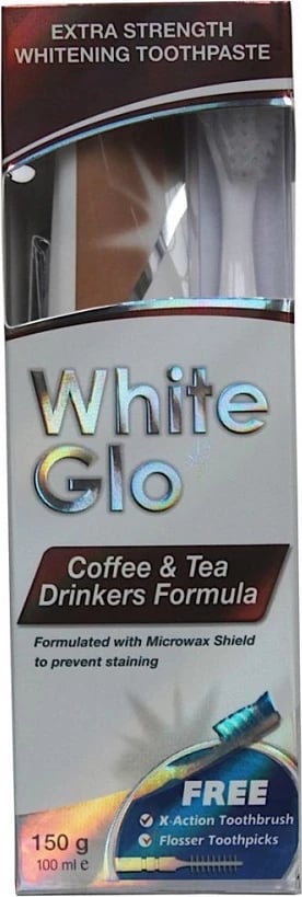 Pasta dhëmbësh me furçë White Glo Coffee & Tea Drinkers Whitening 100ml