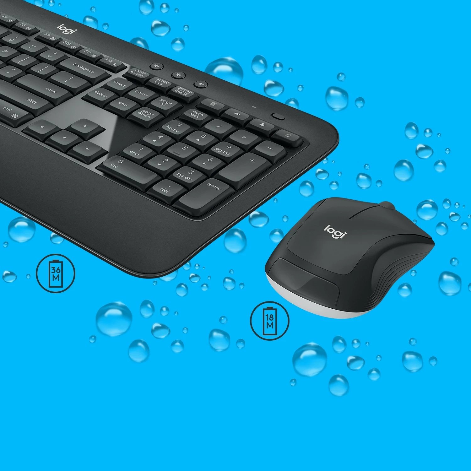 Tastierë dhe maus Logitech MK540 Advanced, Wireless, USB, QWERTZ, E zezë, E bardhë