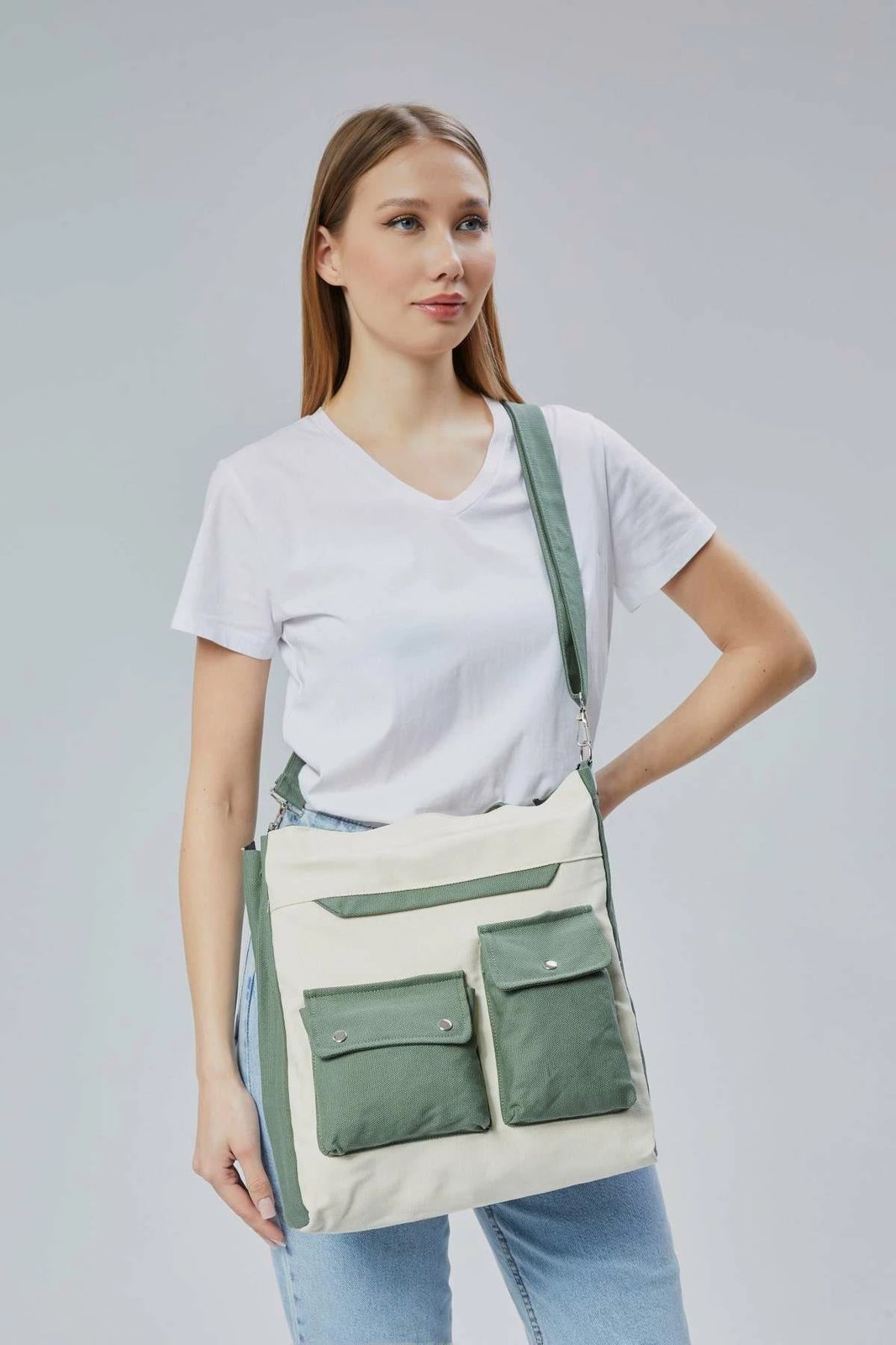 Çantë tote Zoozie Bags, e gjelbër, 2355