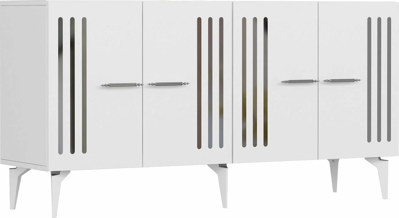 Konsol Skye Decor, Junes, e bardhë, argjend