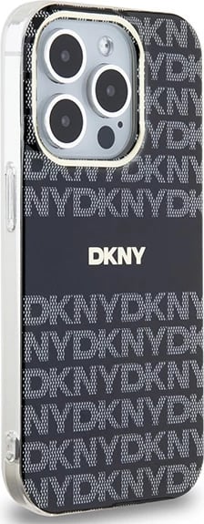 Mbështjellës DKNY IML Mono & Stripe MagSafe për iPhone 13 Pro / 13, i zi
