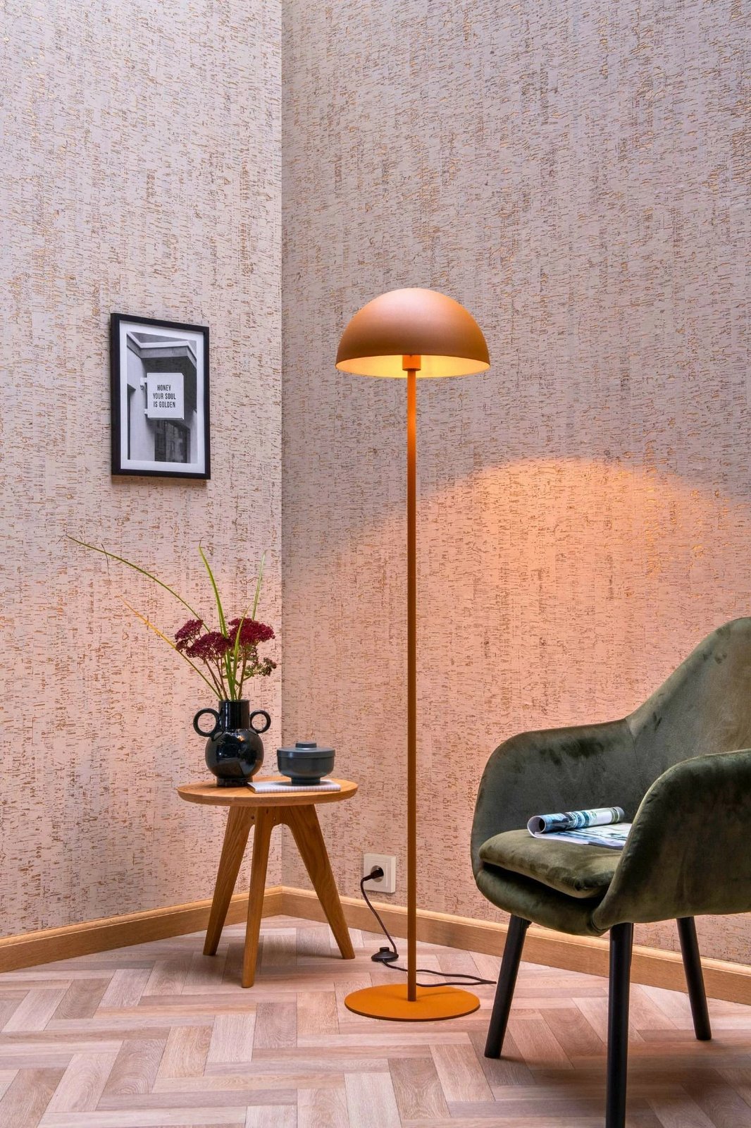 Llambë dyshemeje Opviq, Mushroom, portokalli v2