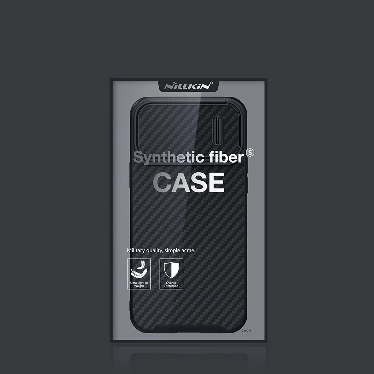 Mbështjellës Nillkin Synthetic Fiber S Case për iPhone 14 Pro, me kapak kamere, i zi
