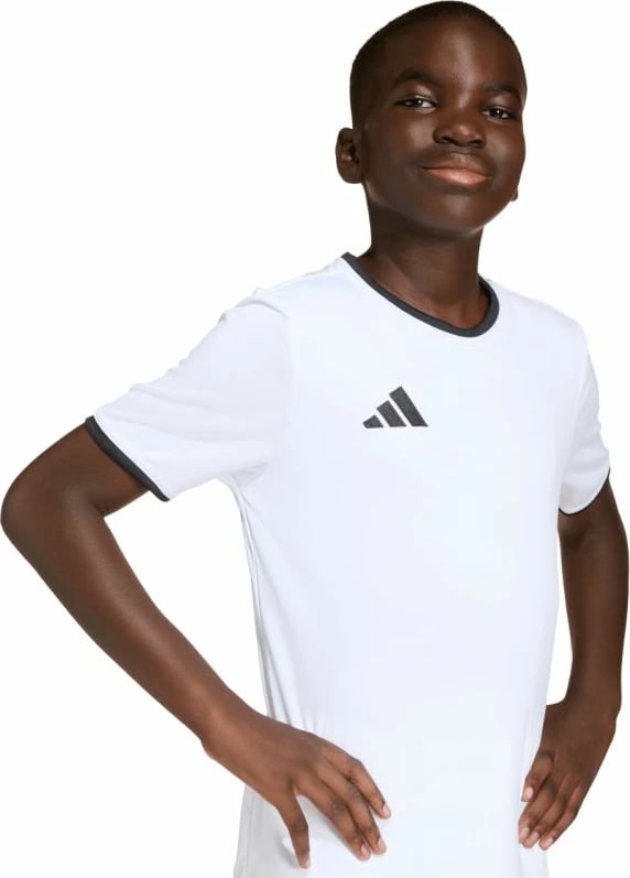 Fanellë futbolli për fëmijë adidas, e bardhë dhe e zezë