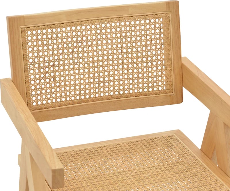 Karrige me krahë Winslow, dru natyral rubberwood, 52x59x79cm