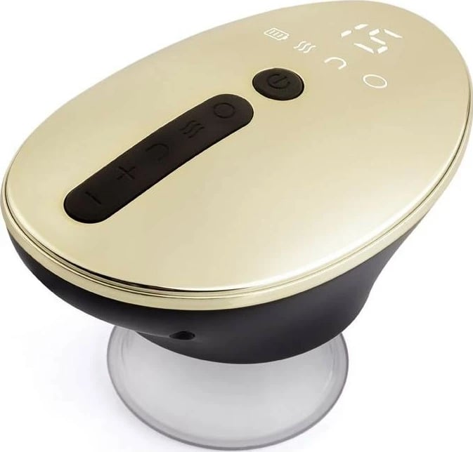Masazhator trupit dhe fytyrës Beautifly Therm Body Revive, 10 nivele intensiteti, 3 nivele temperature, ngjyrë e artë