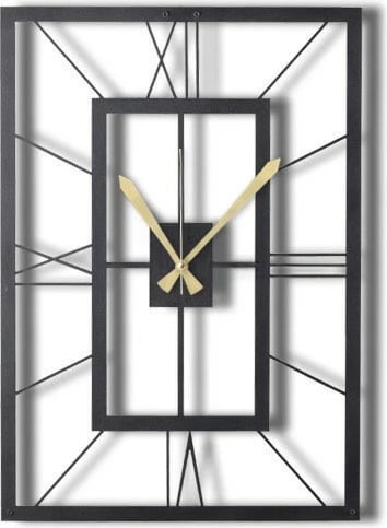 Orë muri dekorative metalike Wallity, November XL, ngjyrë e zezë, 70x49cm