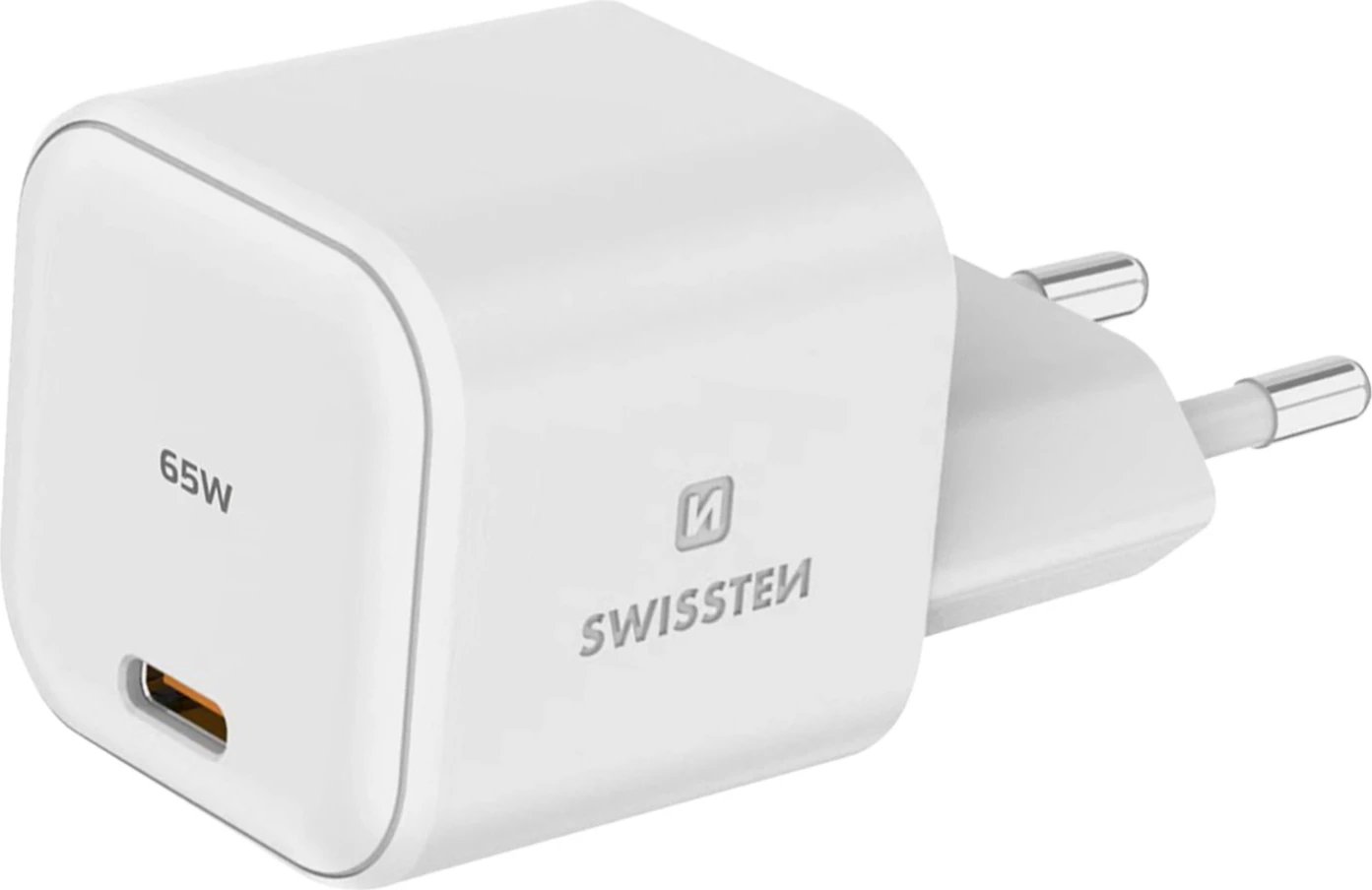 Karikues Swissten Travel GaN 1x USB-C 65W Power Delivery, I bardhë